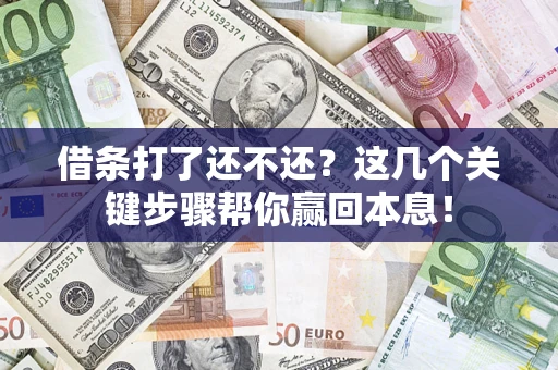 济南借条打了还不还？这几个关键步骤帮你赢回本息！