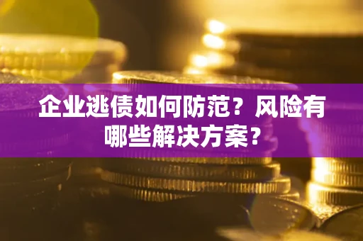 济南企业逃债如何防范？风险有哪些解决方案？