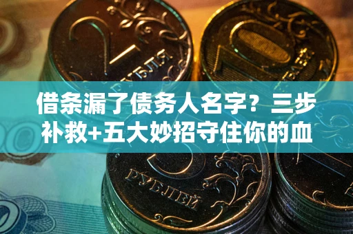 济南借条漏了债务人名字？三步补救+五大妙招守住你的血汗钱