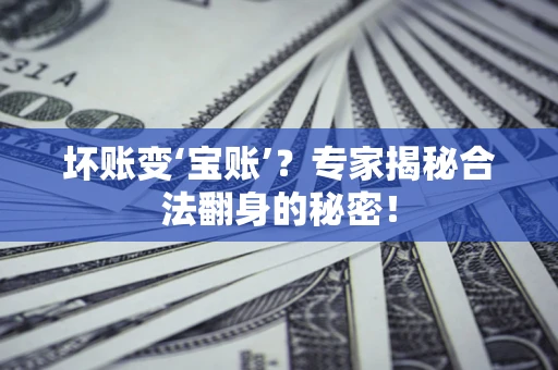 济南坏账变‘宝账’？专家揭秘合法翻身的秘密！
