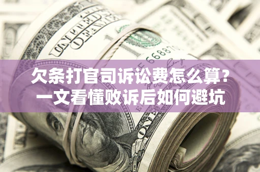 济南欠条打官司诉讼费怎么算？一文看懂败诉后如何避坑